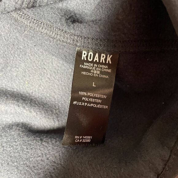 Roark Jacket Men’s Large Blue Fleece Hoodie Teton Aztec 1/2 Zip Sweater Hike - Picture 6 of 10